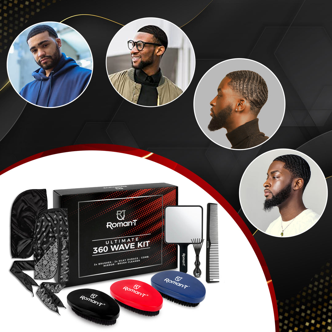 Wave Kit 8-in-1 | 360 Wave Brush Kit for Men & Women | Grooming