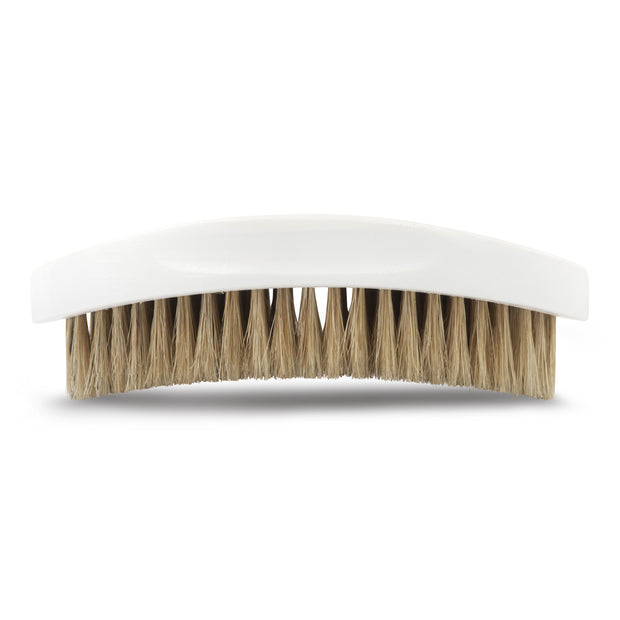 Roman-T Soft 360 Wave Brush with Contoured Wood Base - White